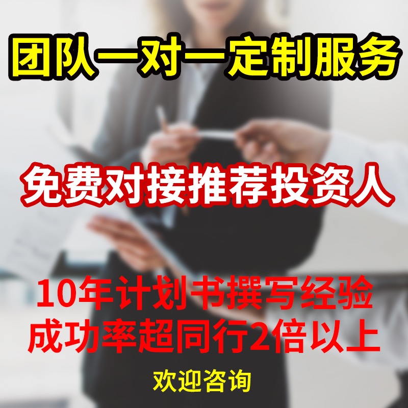 商业计划书代做路演ppt创业项目融资方案策划可行性研究报告撰写 - 图0