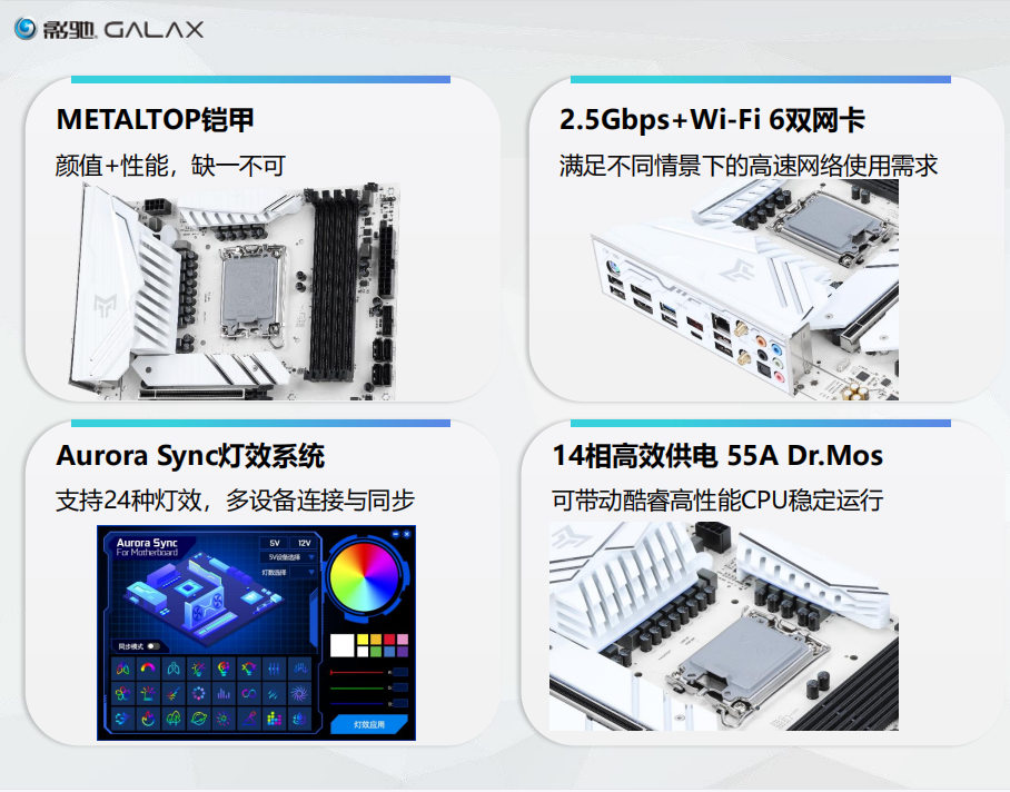 影驰H610M B660M B760M主板搭12100F 12400F 13600KF CPU主板套装-图2