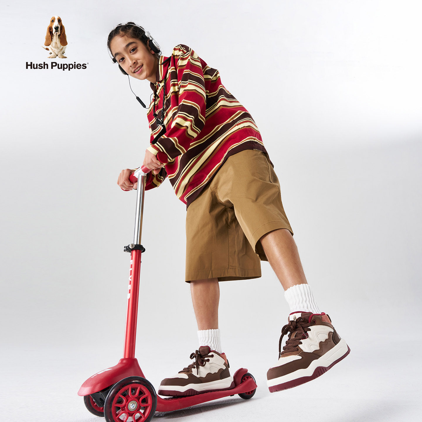 【云感力】新年限定暇步士童鞋儿童板鞋红色过年休闲软底休闲鞋子