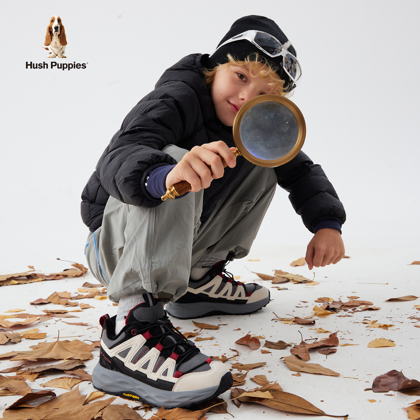 暇步士童鞋男童棉鞋冬季儿童运动鞋软底黑色中大童徒步跑步休闲鞋,淘宝优惠券,粉丝福利购,淘宝优惠卷