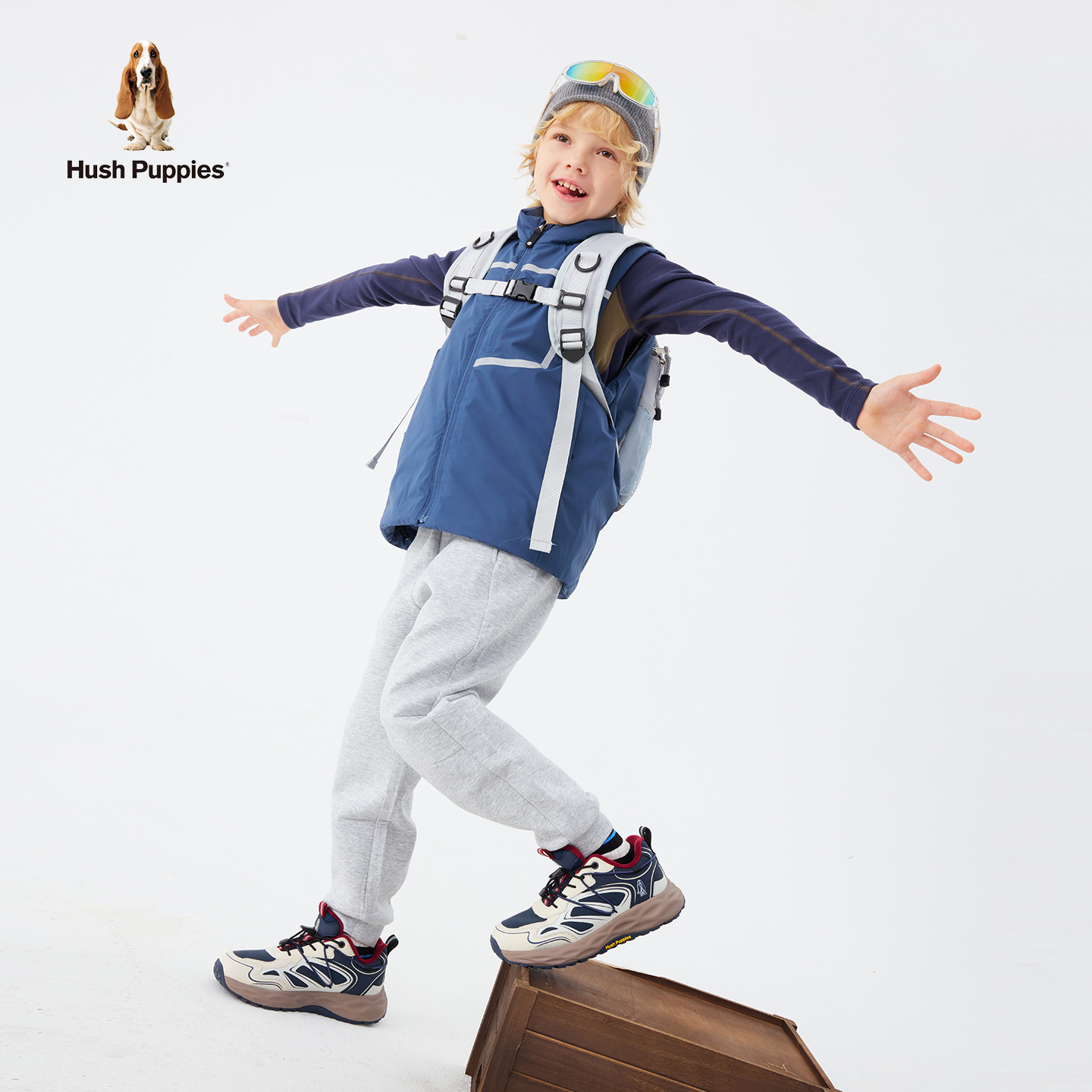 暇步士童鞋儿童运动鞋男童棉鞋冬季加绒保暖二棉软底登山徒步鞋子 - 图2