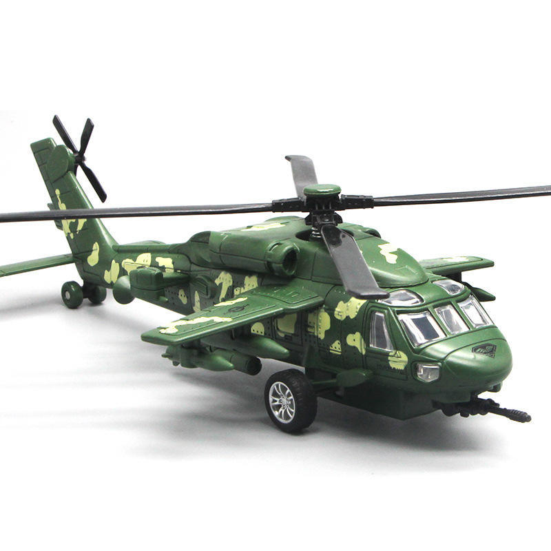 黑鹰直升机合金模型航空模型玩具男孩儿童玩具飞机-图2