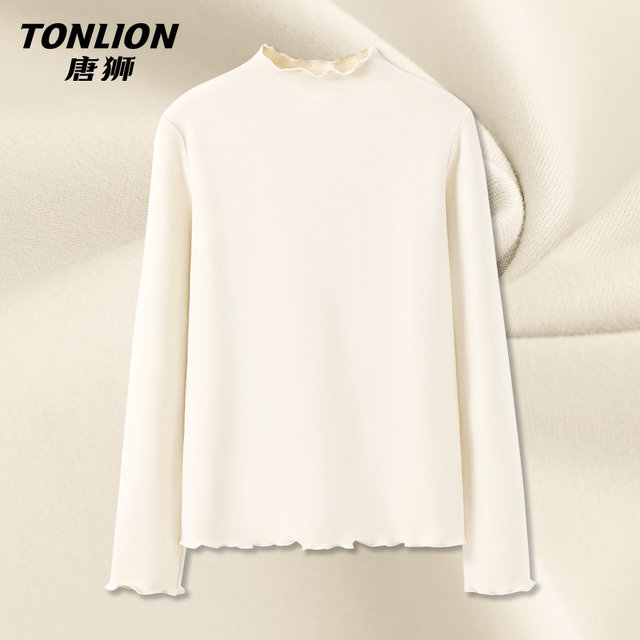 Tang Shi fungus bottoming shirt for women early autumn 2025 new style half turtleneck top layered with inner small shirt for women VB