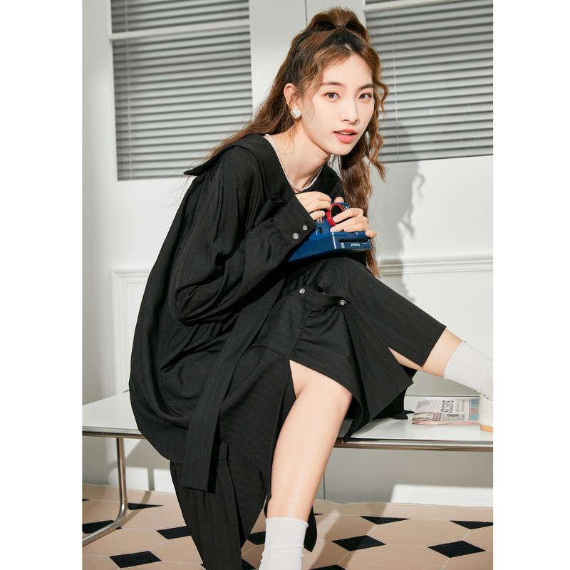 唐狮蝴蝶结连衣裙22春夏宽松裙子 唐狮outlets店连衣裙