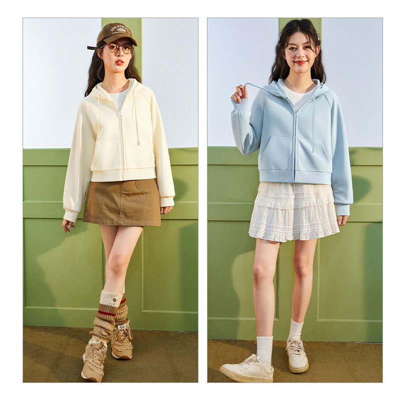 唐狮官方短款卫衣外套女2026新款春美式休闲帽衫小个子开衫上衣VC,淘宝优惠券,粉丝福利购,淘宝优惠卷