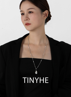 TINYHE米雪天然巴洛克珍珠纯银吊坠女轻奢小众项链毛衣锁骨链原创
