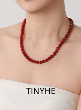 TINYHE天然红玛瑙项链