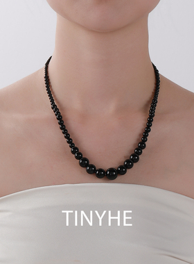 TINYHE米雪天然黑玛瑙项链