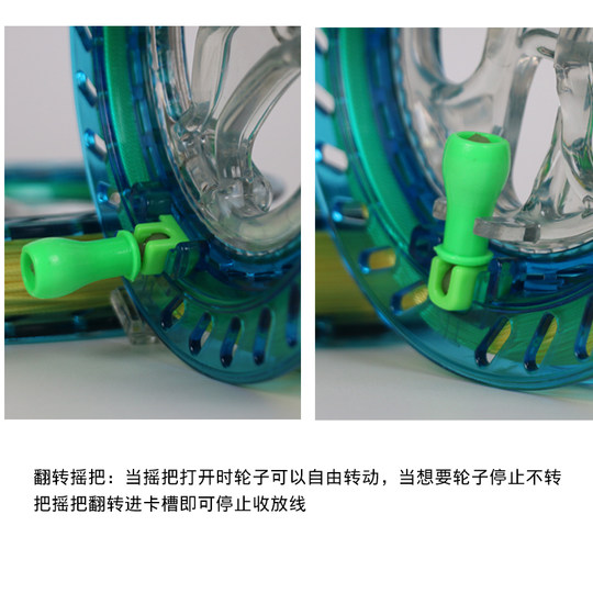 Cometa rueda de alambre rueda de mano rodamiento ruleta rueda de cometa de alta gama herramienta de vuelo de cometa para adultos ABS anticaída