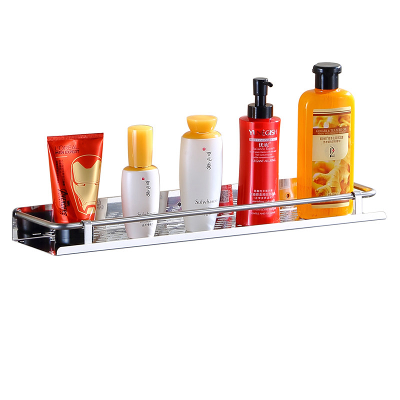 卫生间浴室淋浴洗手间不锈钢置物架免打孔厕所洗漱台用品壁挂架子