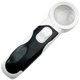 Hand-held pull-out magnifying glass with light for jewelry identification and toy