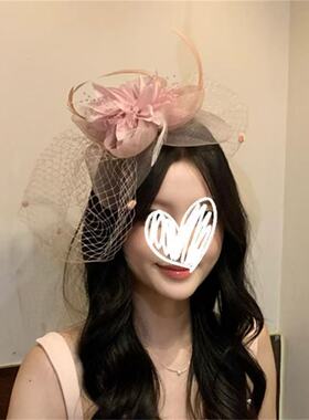 French Socialite Pink Gauze Small Hat Republic Of China Daug