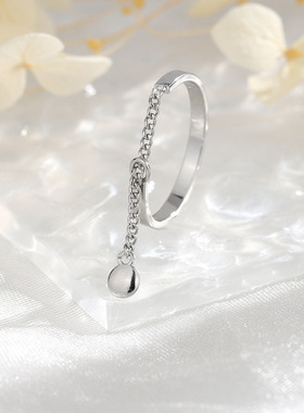 小圆片流苏食指戒简约高级戒指