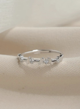 新款蝴蝶结戒指女轻奢小众设计感