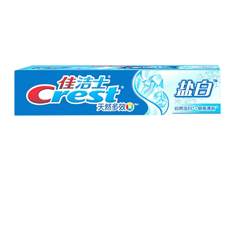 佳洁士自然盐白牙膏90g/140g天然多效自然洁白清新口气清洁口腔