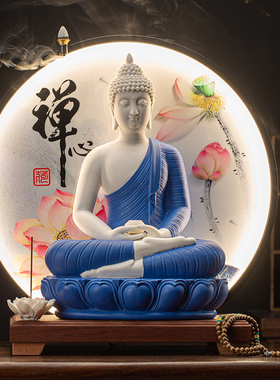 陶瓷居家供奉禅意灯摆件东南亚灯