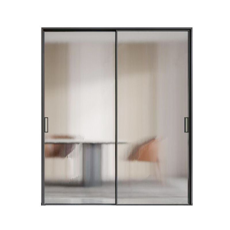 北京推拉门极窄边三联动阳台客厅厨房玻璃隔断折叠pd吊轨地轨移门 - 图3