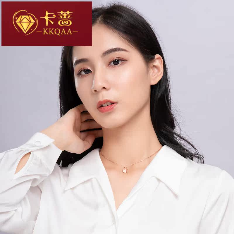 kkqaa施华世洛奇女999纯银项链 卡蔷饰品项链