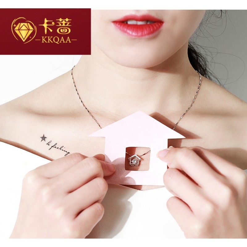 kkqaa2020年新款跳动的心女锁骨链 卡蔷饰品项链