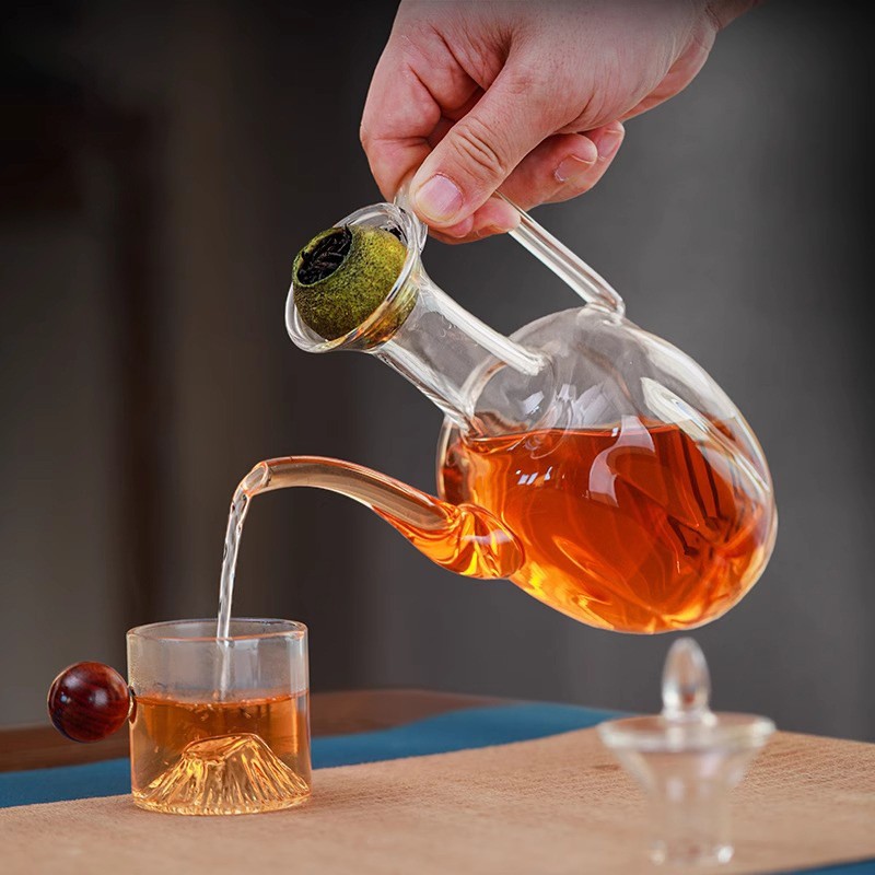 仿宋执壶绿茶壶耐热玻璃贵妃壶电陶炉专用仿古创意玻璃泡茶壶温酒 - 图2
