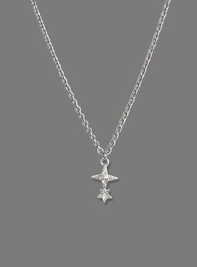 SICILYZEE原创十字星锁骨链女潮ins嘻哈个性毛衣链子百搭土酷颈链