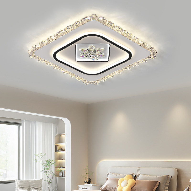 卧室灯吸顶灯现代简约led主卧灯2025年新款网红水晶书房房间灯具,淘宝优惠券,粉丝福利购,淘宝优惠卷