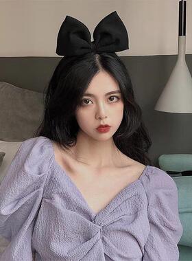 红色发饰蝴蝶结发箍女新年圣诞结发卡发饰魔女宅急便蝴蝶结头箍女