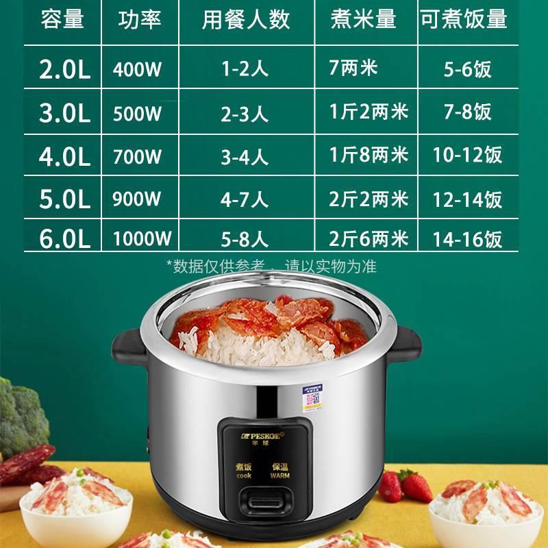 不锈钢电品饭锅正87108老式小人蒸煮12--5-6L多功能电家饭煲用 - 图0