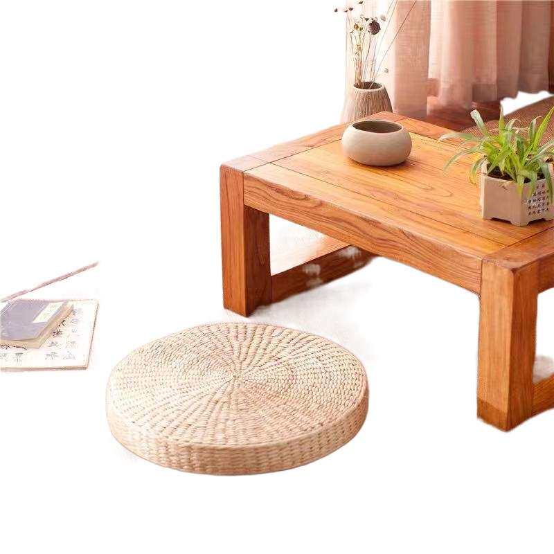 Straw woven tea ceremony round cushion futon home thickened meditation meditation rattan woven futon bay window cushion window sill beauty process