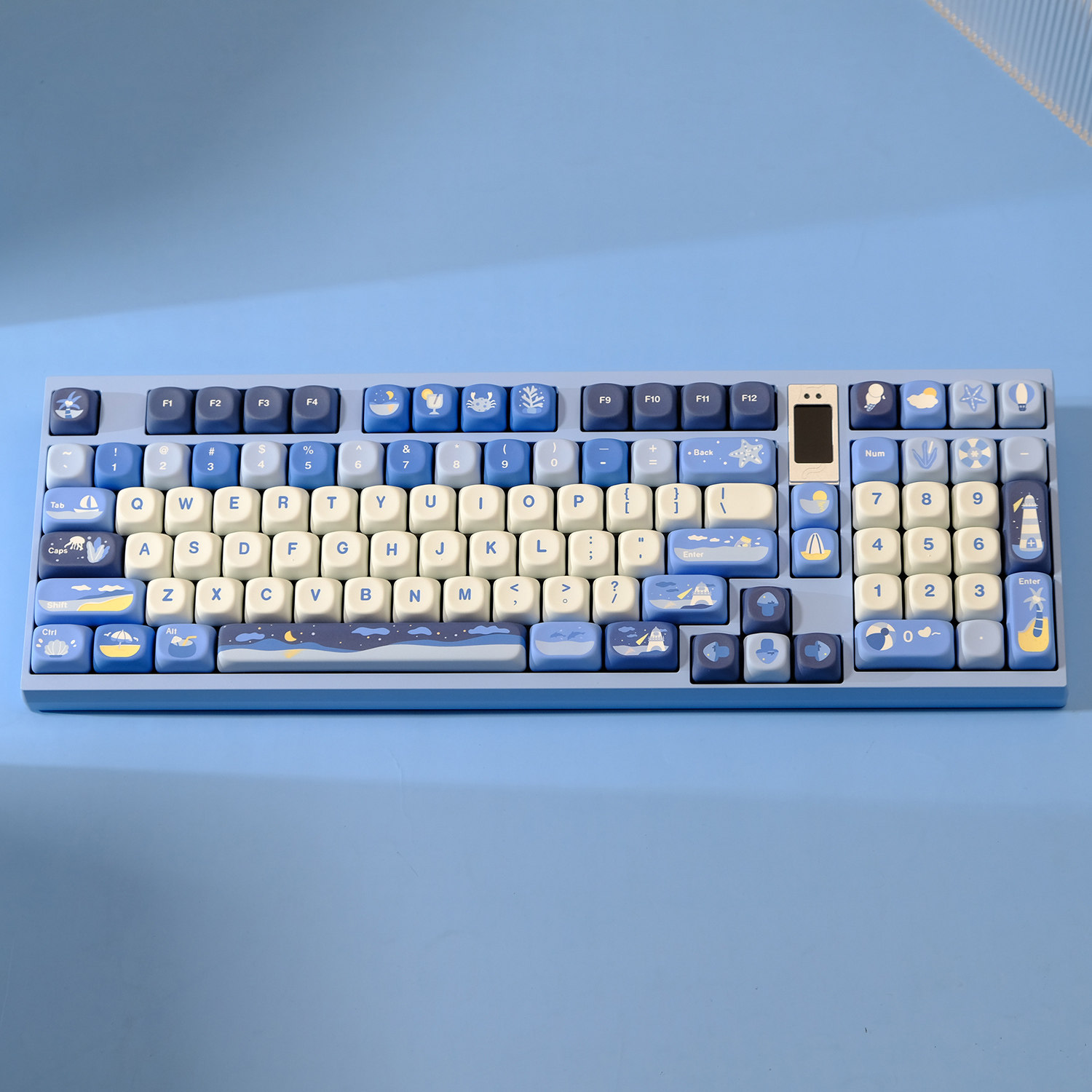 星尘外设   看海  MOA高度  蓝色 热升华键帽 PBT材质 - 图3