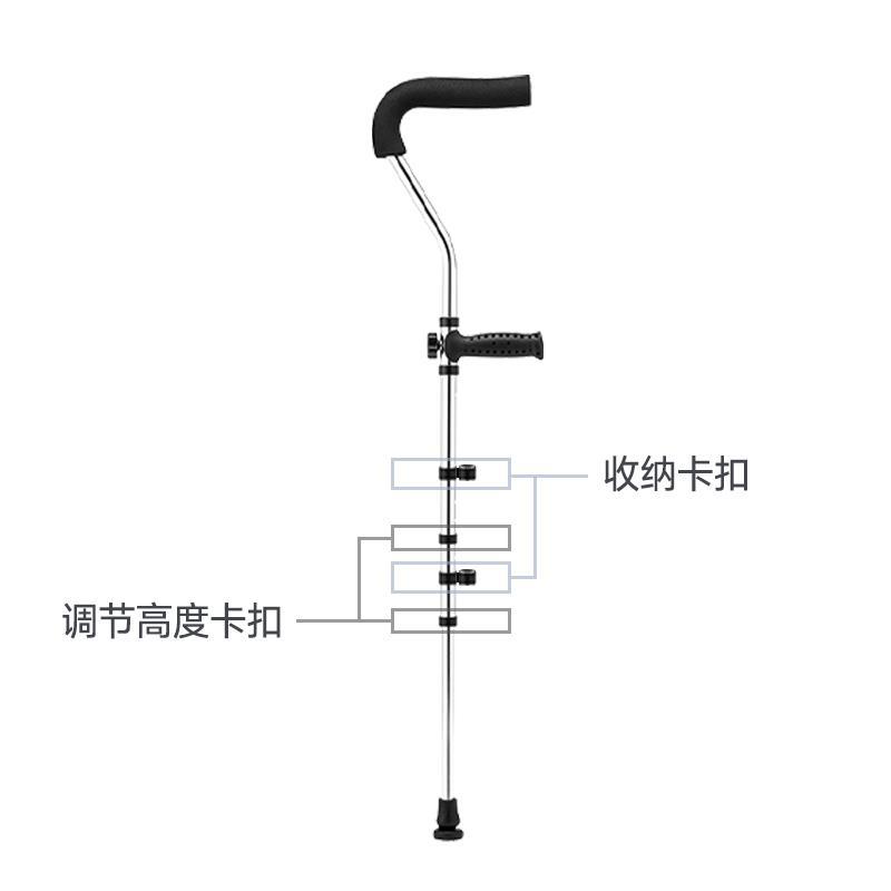 鱼跃老人拐杖骨折腋下拐防滑拐扙年轻人双拐棍助行器助步器YU861-图3