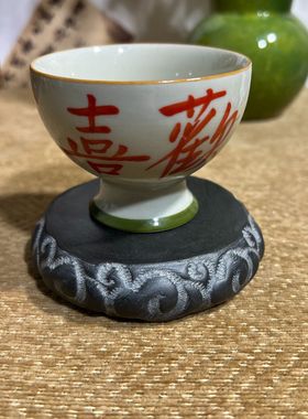 天然整青石雕刻方形壶承底座杯垫手工雕刻新中式复古怀旧茶桌摆件