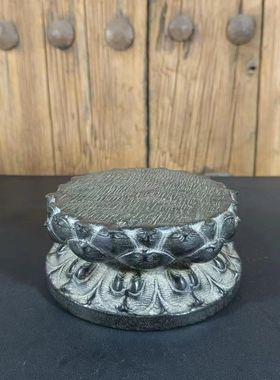 莲花座青刻底座中式仿古壶承假山盆景茶宠摆件