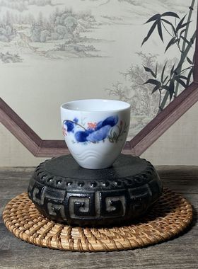 仿古老石头旧石墩青石雕刻摆件