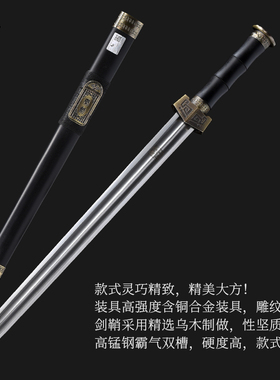 镇宅小秦剑龙泉尊武刀剑高锰钢