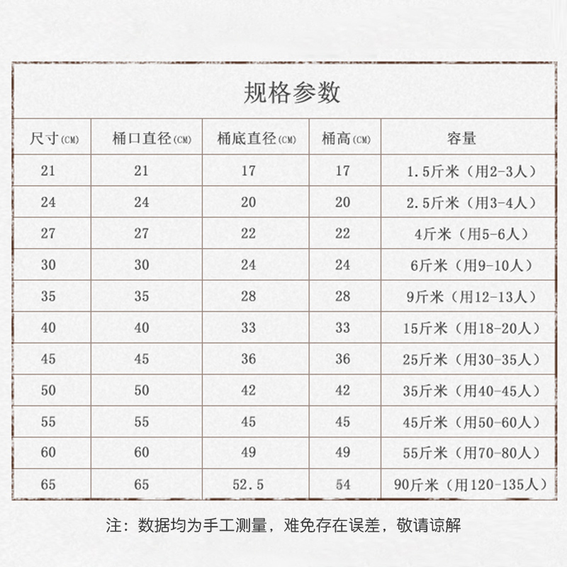 蒸桶蒸饭木桶木桶饭蒸饭桶米饭甑子蒸笼家用商用蒸木正子饭木饭桶 - 图1