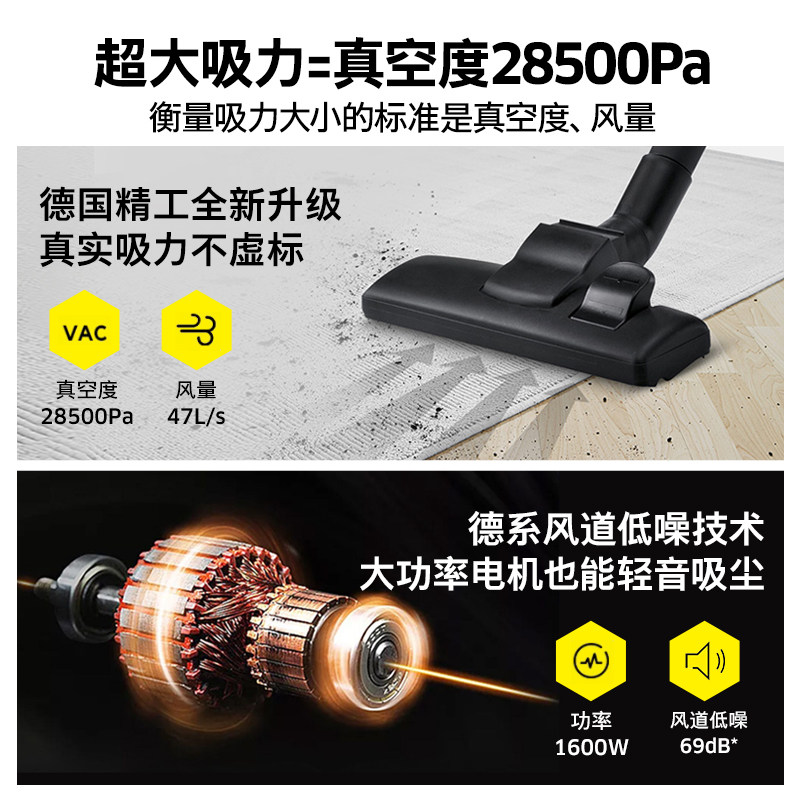 德国卡赫吸尘器大吸力酒店办公室地毯大功率商用家用轻音桶式T14,淘宝优惠券,粉丝福利购,淘宝优惠卷
