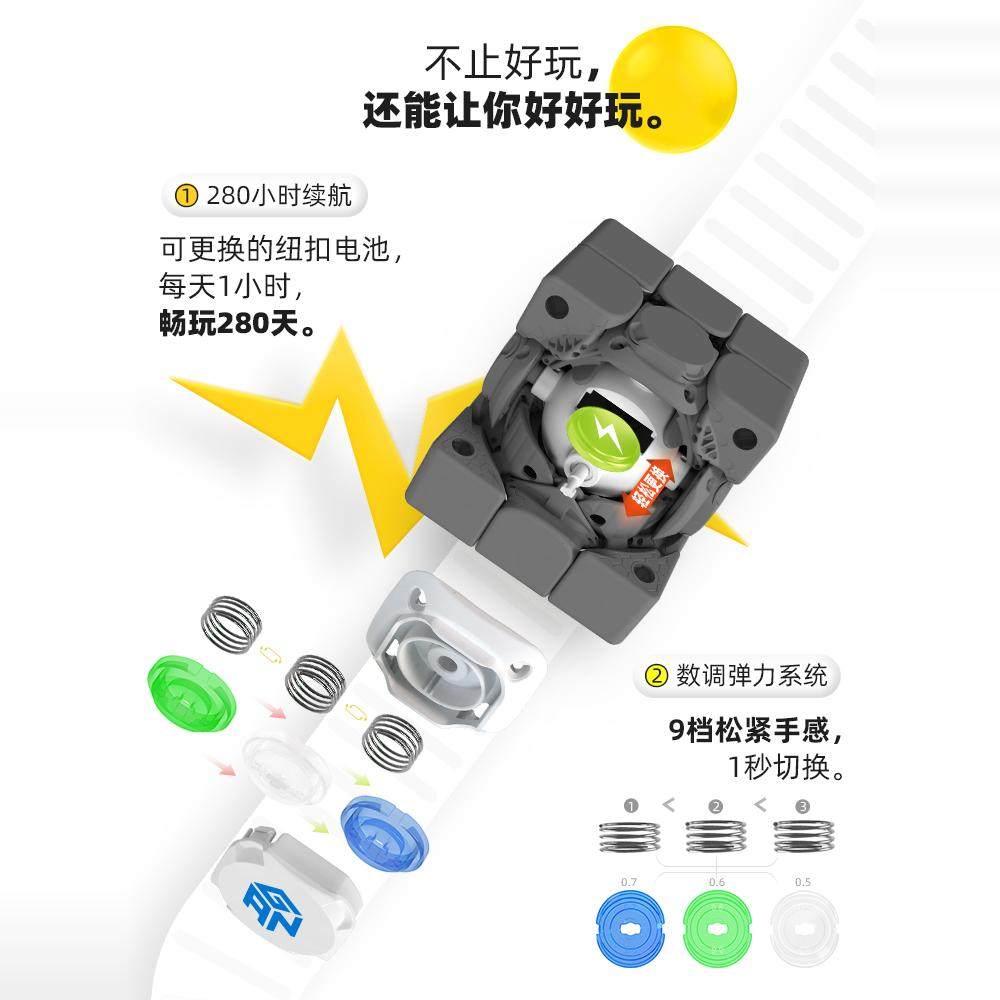 GAN356icarry智能魔方三阶磁力电子竞速比赛专用儿童益智玩具礼物,淘宝优惠券,粉丝福利购,淘宝优惠卷