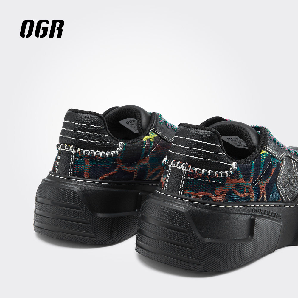 【新品开售】OGR休闲板鞋男女运动复古厚底增高小白鞋2025新款