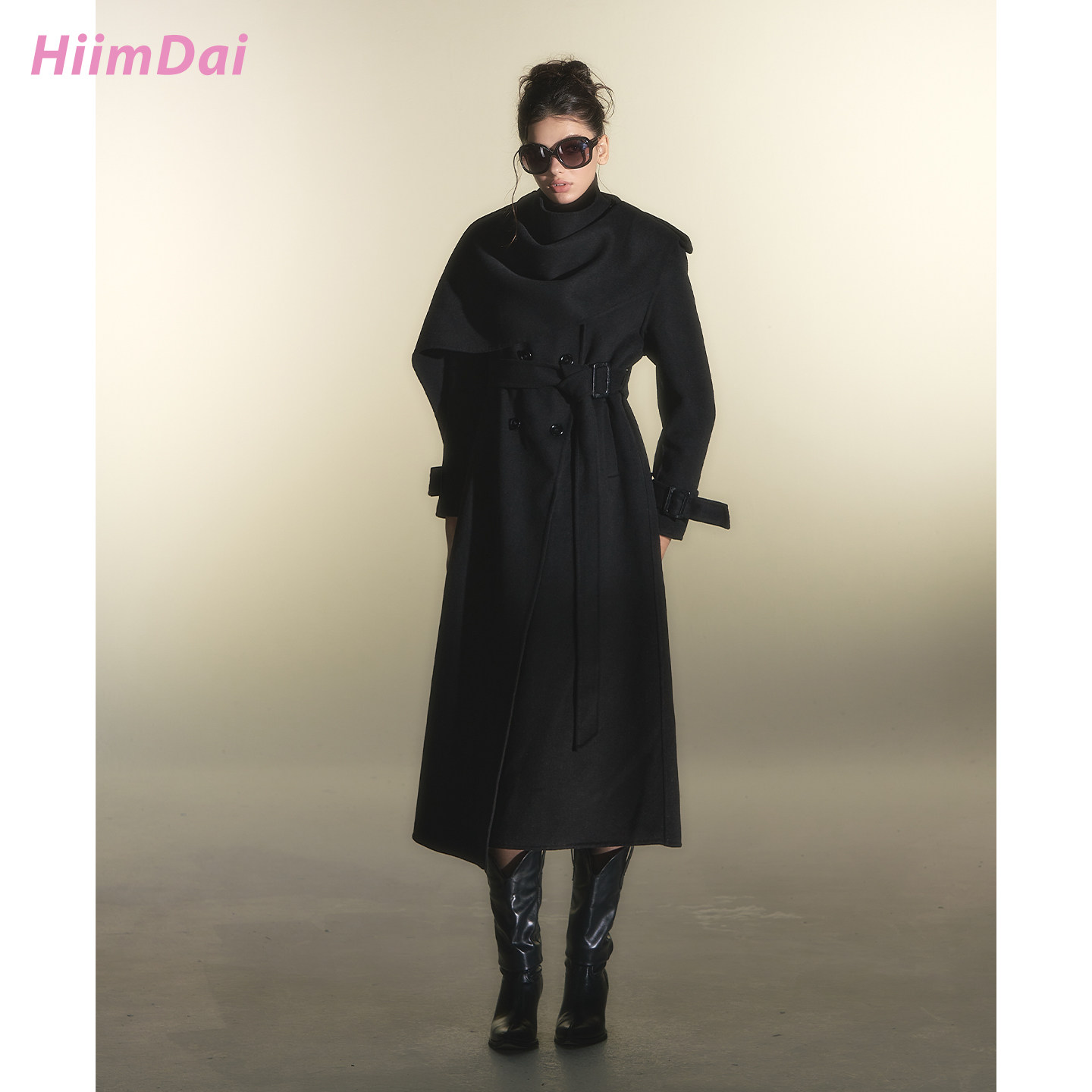 HiimDai 雪国恋人 韩系千金氛围感 大披肩围巾斗篷双面呢羊毛大衣,淘宝优惠券,粉丝福利购,淘宝优惠卷