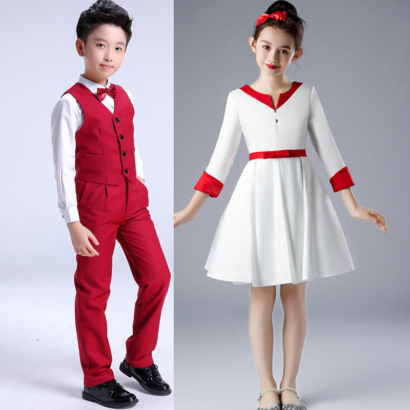 中小学生诗歌朗诵大合唱服男女童长袖礼服我和我的祖国舞蹈演出服,淘宝优惠券,粉丝福利购,淘宝优惠卷