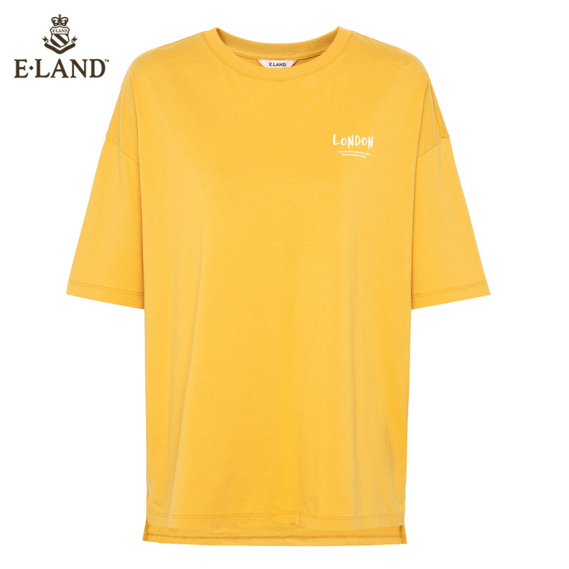 eland2020字母印花女宽松原宿t恤 衣恋集团outlets店T恤