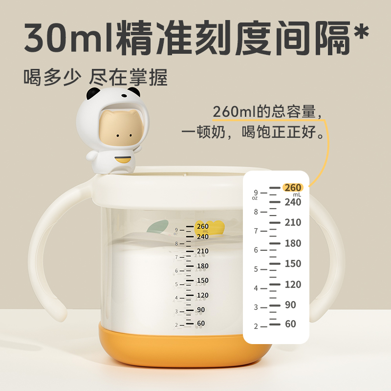 cocome可可萌吸管杯儿童水杯家用带刻度耐摔宝宝牛奶杯tritan口杯 - 图3