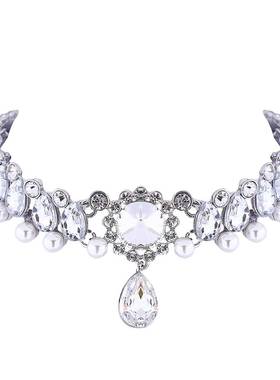 欧美明星街拍水晶项链choker女颈项链 necklace women jewelry