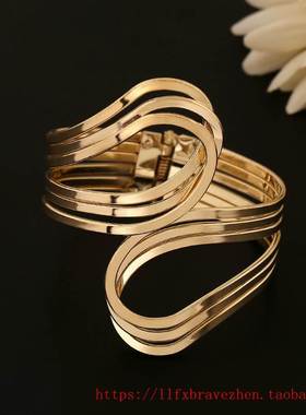 欧美金属开口女手镯朋克夜店女手环 jewelry women bracelet