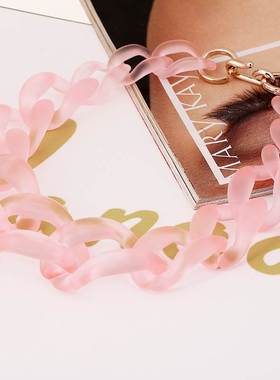 亚克力链条项链夜店夸张颈链女欧美锁骨链 necklace women