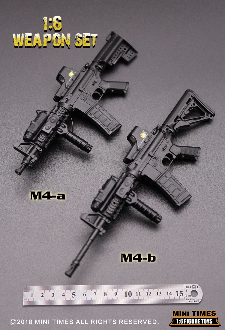 MINITIMES 1/6兵人模型玩具配件 HK416 M4模型枪现货-图1