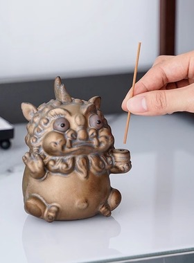 陶瓷貔貅香插线香薰炉