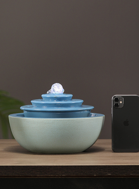 陶瓷流水摆件循环水生招财