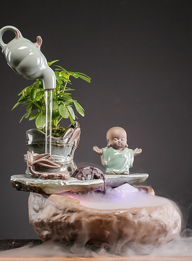 创意悬壶流水摆件乔迁新居礼品